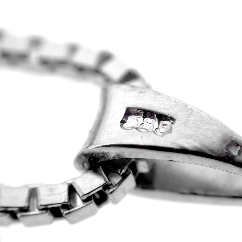 Image 11 of White gold Venetian necklace with pendant | 0.23 ct. diamond | 40 cm