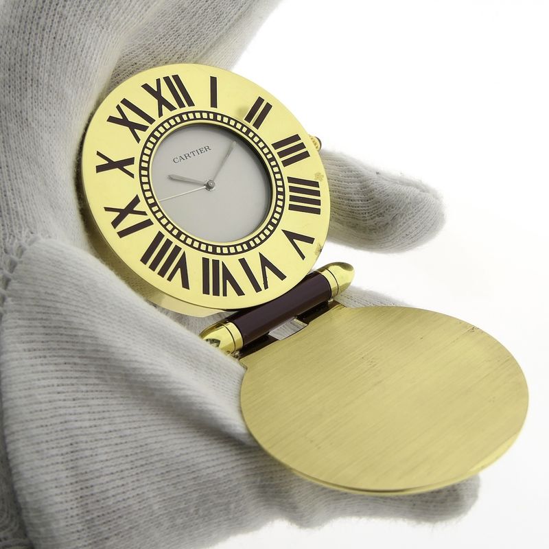 Image 6 of Louis Cartier pendulum clock; Travel clock / Table clock / Desk clock