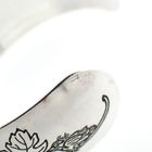 Image 5 of Silver bracelet with floral engraving; Size S