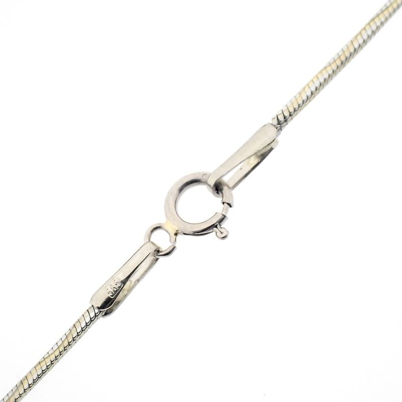 Image 6 of Two-tone square snake link necklace | 51.5 cm