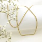 Image 3 of Gold gourmet link chain | 52 cm