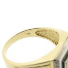 Image 6 of Two-tone gold ring with onyx and zirconia