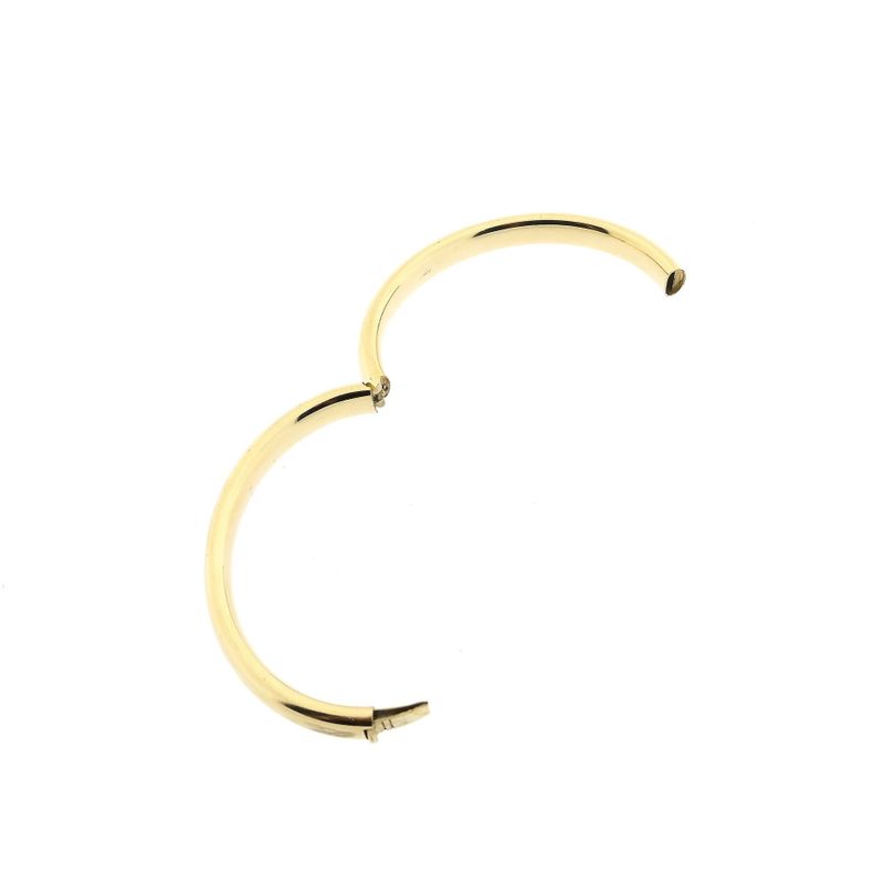 Image 7 of Gold Slave Bracelet with Engravings; Size M