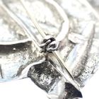 Image 4 of Large silver artistic brooch with amethyst | With gold plate