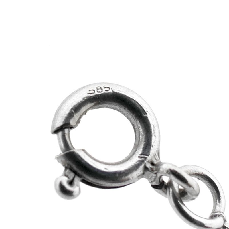 Image 8 of White gold thin gourmet link necklace