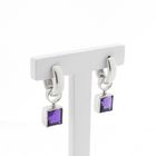 Image 3 of Silver earrings with amethyst