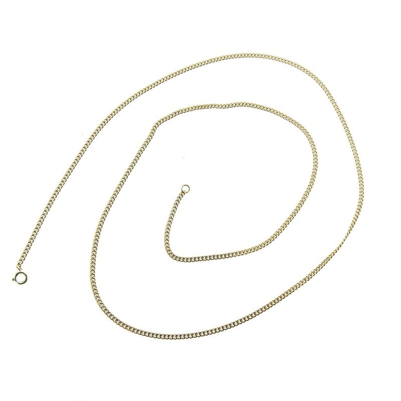 Image 5 of Long gold gourmet link necklace
