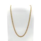 Image 1 of Gold long twisted link necklace | 66 cm