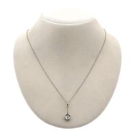 White gold necklace with pendant; Amsterdam rose diamond; 0.50 ct. | 45.5 cm
