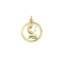 Gold zodiac sign pendant; Virgo