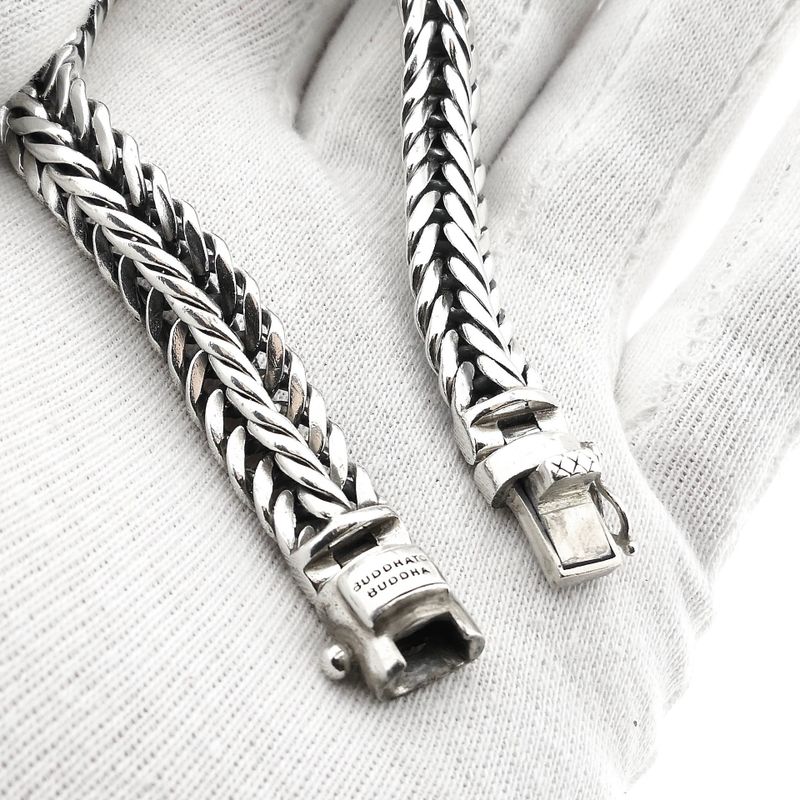 Afbeelding 11 van Zilveren Buddha to Buddha fantasieschakel armband; Barbara | 19,5 cm