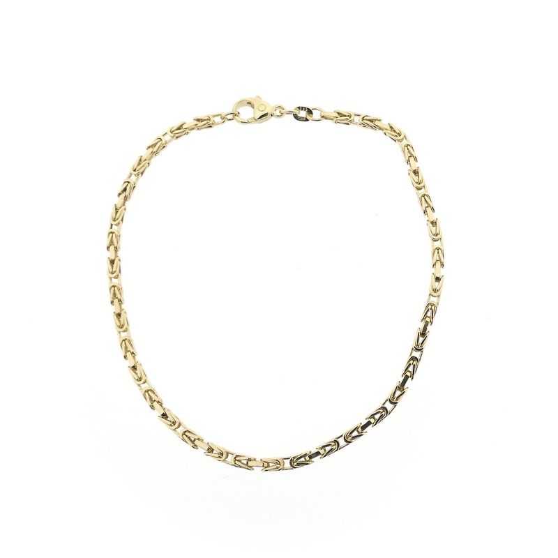 Image 3 of Gold square king's link bracelet | 21.5 cm