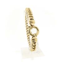 Gold gourmet link bracelet | 22 cm