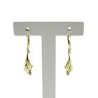 Image 1 of Gold long earrings with diamond | 0.06 ct.
