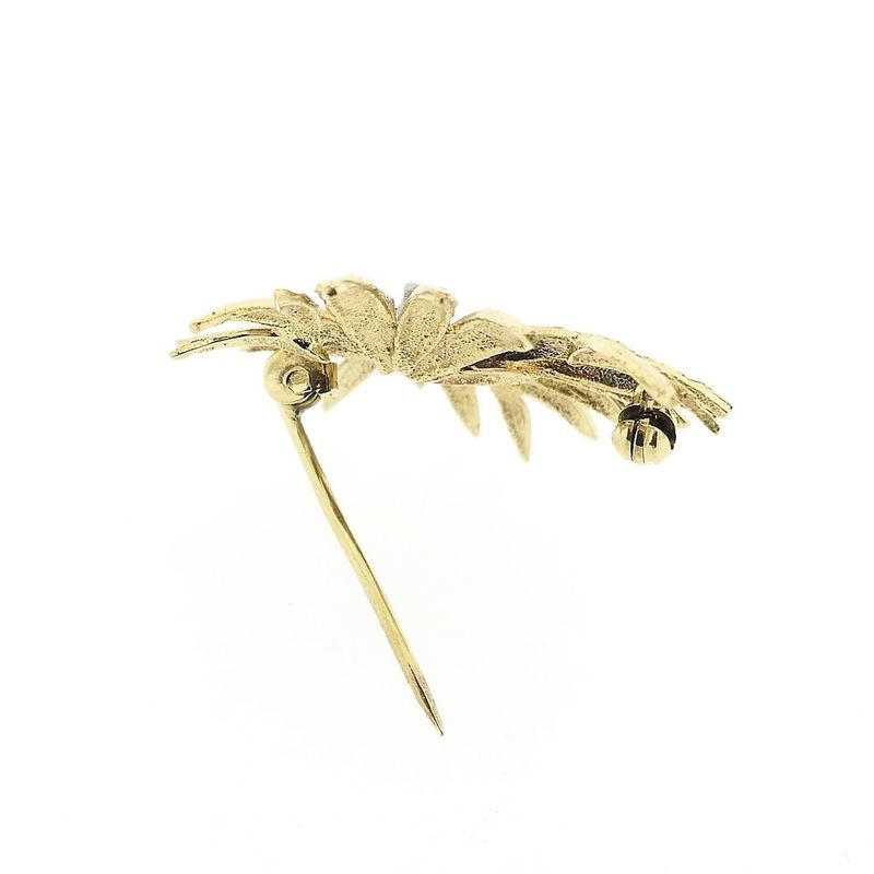 Image 6 of Vintage gold brooch with zirconia.