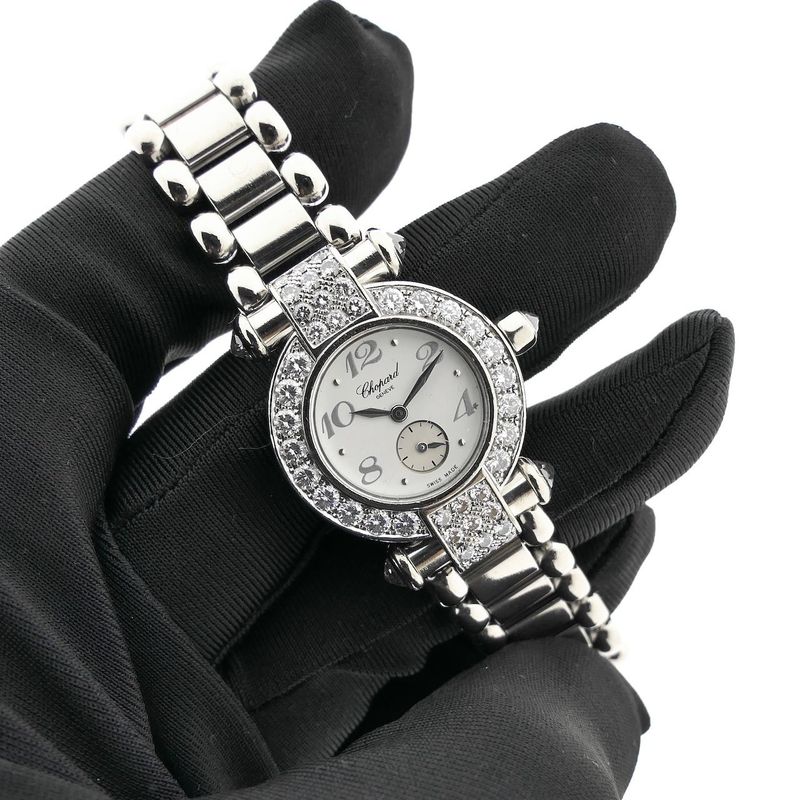 Image 7 of Chopard Imperiale 4156; Exclusive 18k White Gold Ladies Watch with Diamonds