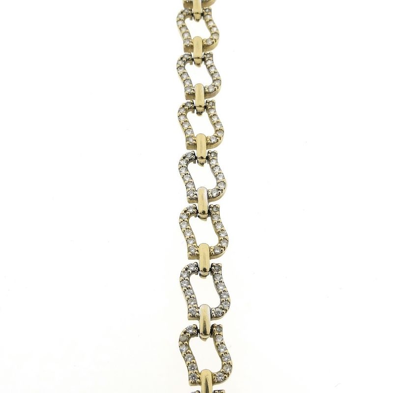 Image 5 of Gold link bracelet with zirconia