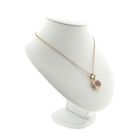Image 3 of 18-karat gold jasseron necklace with a fixed rose quartz pendant; 38.5 cm - 43.5 cm | Tirisi