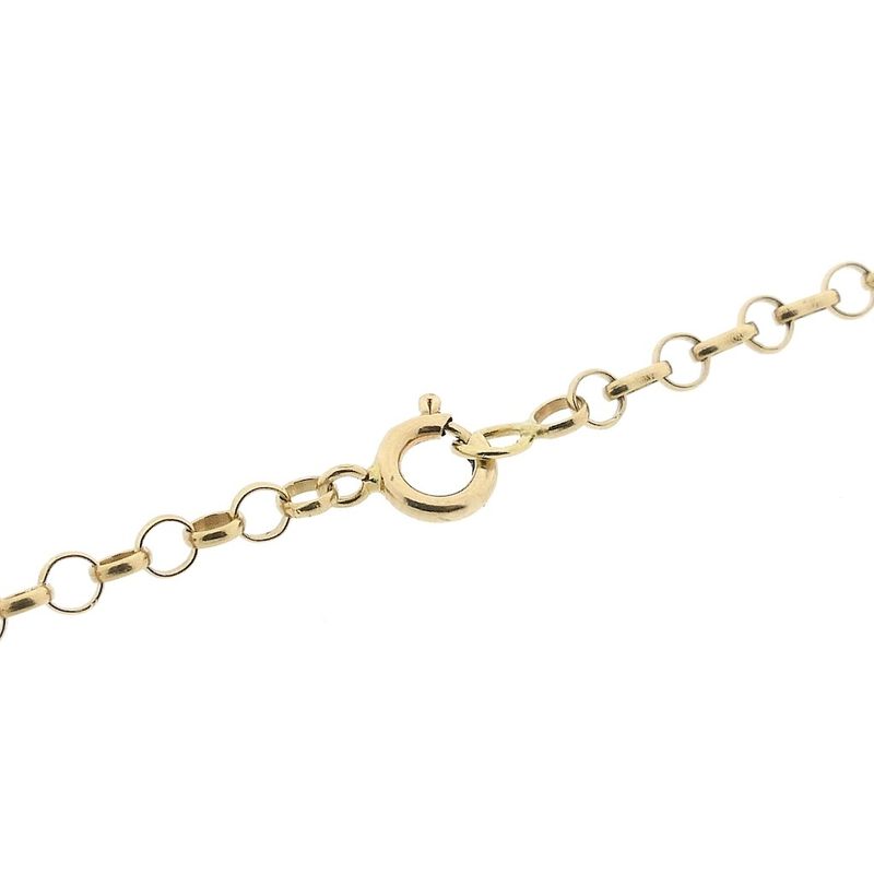 Image 3 of Gold jasseron link necklace with garnet