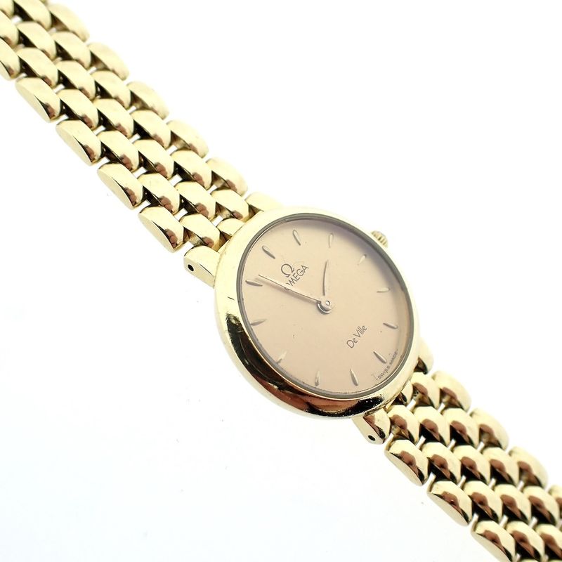 Image 6 of Omega DeVille; 18k. gouden dames horloge