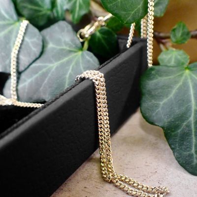 Image 2 of Gold gourmet link necklace | 43 cm