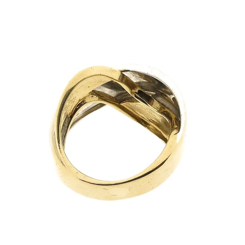 Image 4 of Two-tone gold crossover ring
