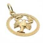 Image 3 of Gold zodiac sign pendant; Cancer