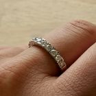 Image 6 of White gold ring with diamonds; 0.88 ct.