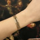 Image 7 of Vintage gold link bracelet with sapphire