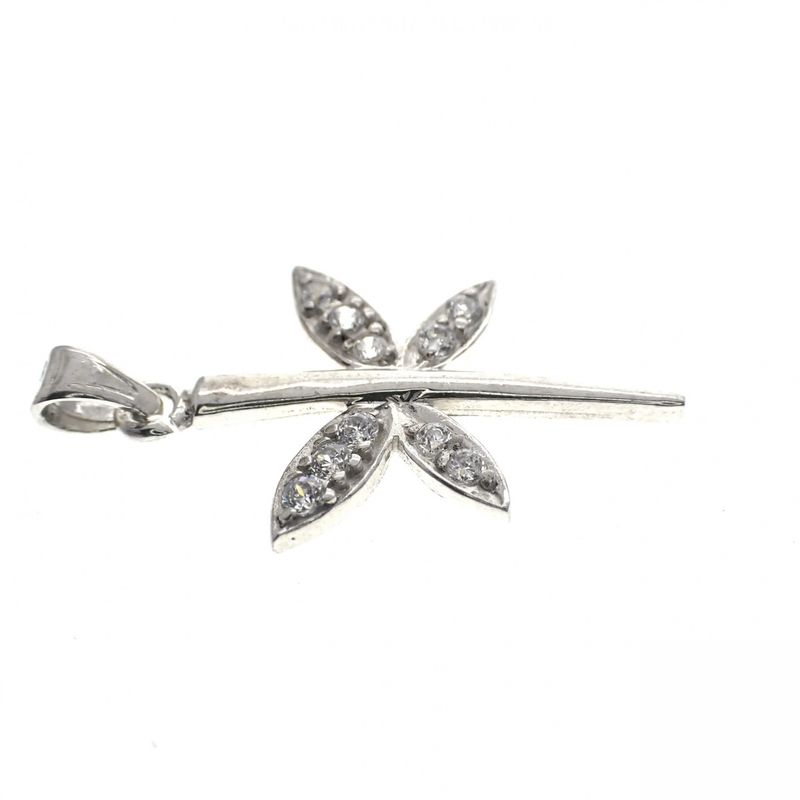 Image 2 of Silver pendant of a dragonfly