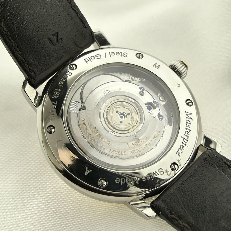 Image 9 of Maurice Lacroix Masterpiece 'Grand Guichet'; Automatic 18k gold/steel men's watch