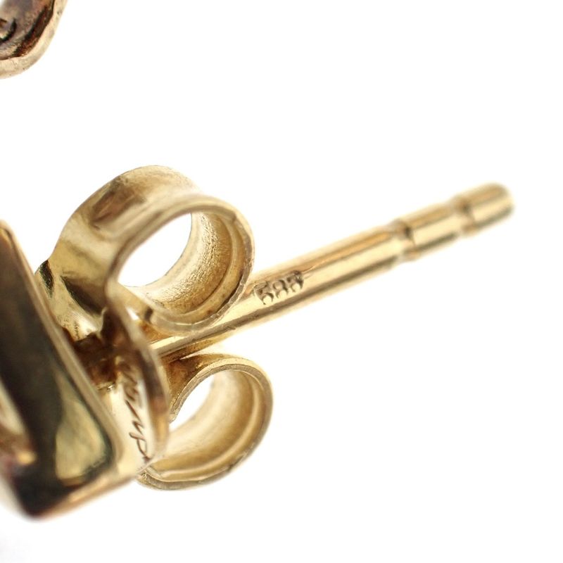 Image 3 of Gold stud earrings with zirconia