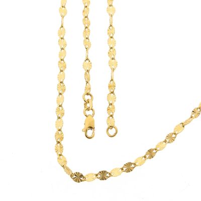 Image 1 of Gold Fantasy Link Necklace; 22 Karat; 45 cm