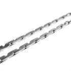 Image 5 of 18K white gold necklace with sapphire and diamond; 0.20 ct. | 44 cm