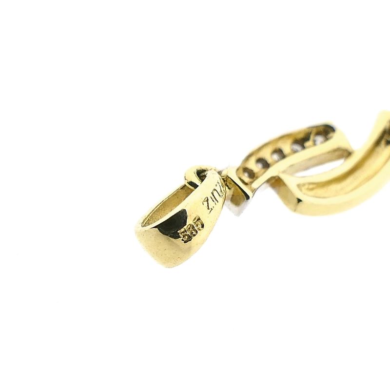 Image 7 of Zinzi Bicolor Gold Pendant; Diamond 0.03 ct.; 14 Karat