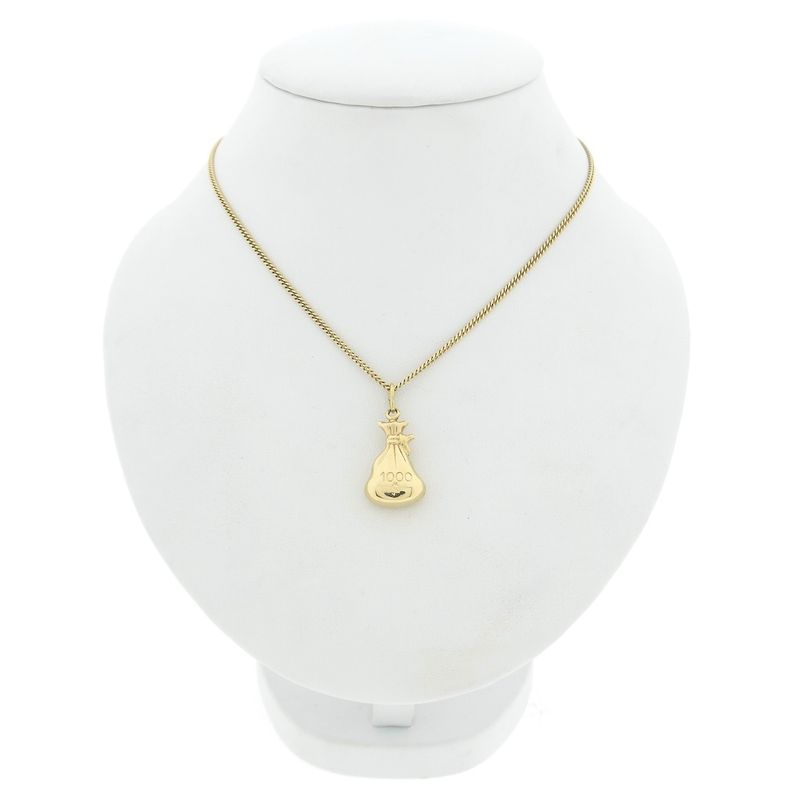 Image 3 of Gold pendant of a money bag