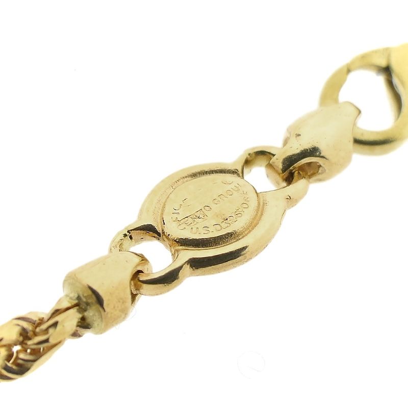 Image 5 of Two-tone gold Figarope necklace; Cento group | 60 cm