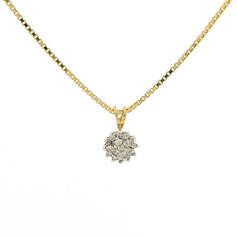 Image 9 of Two-tone gold pendant with diamonds | 0.19 ct.