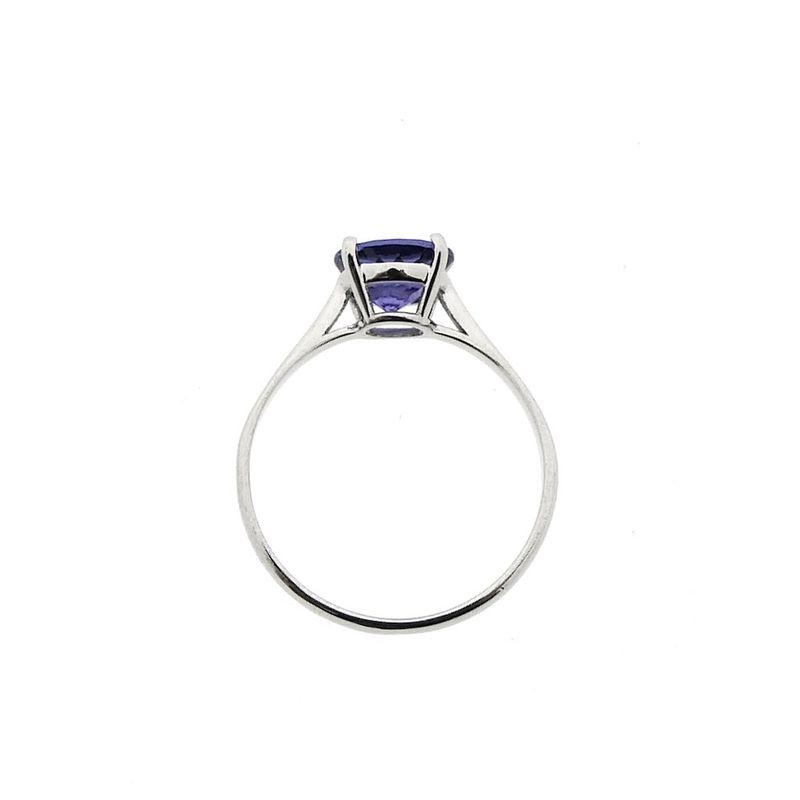 Image 5 of White gold solitaire ring with tanzanite