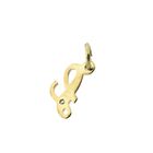 Image 2 of Two-tone gold pendant of the letter L with diamond; 0.01 ct.