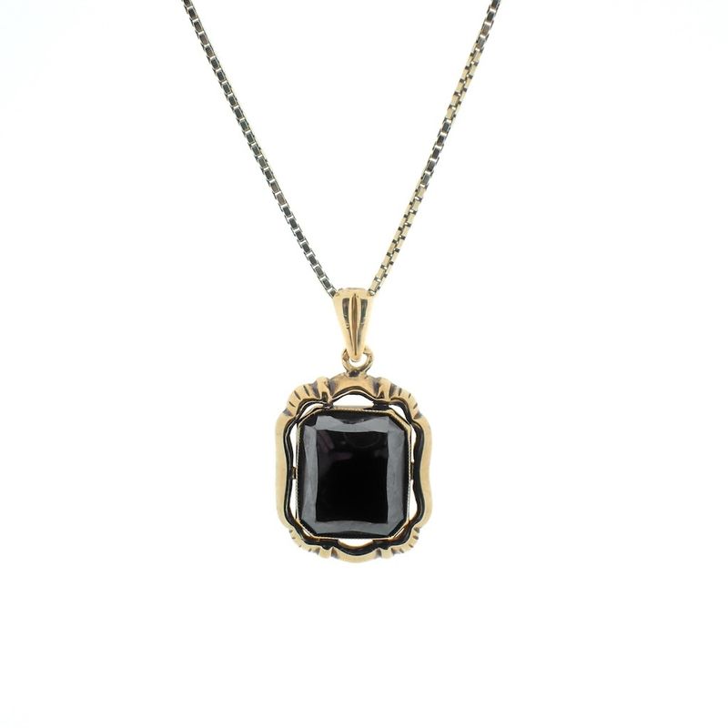 Image 4 of Vintage gold pendant with hematite