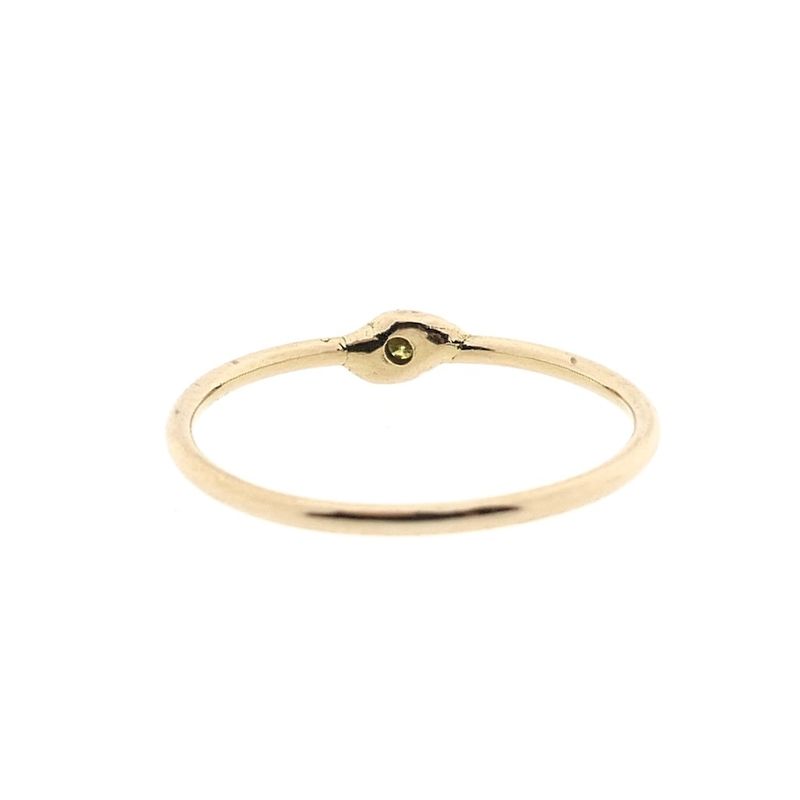 Image 4 of Rose gold solitaire ring with yellow diamond; 0.04 ct.