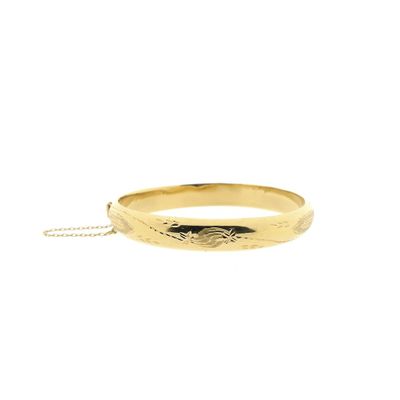 Image 1 of Gold slave bracelet with engravings; Size M