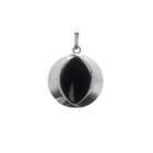 Image 1 of Silver abstract pendant with onyx stone
