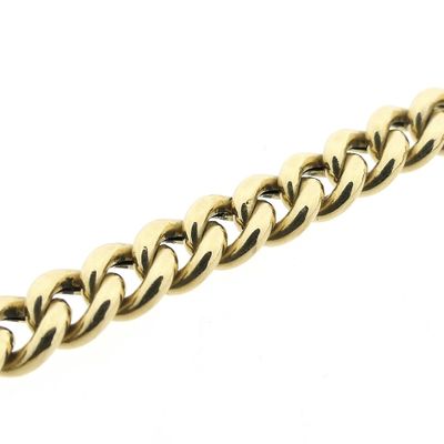 Image 2 of Two-tone gold gourmet link bracelet; 20 cm | Robust