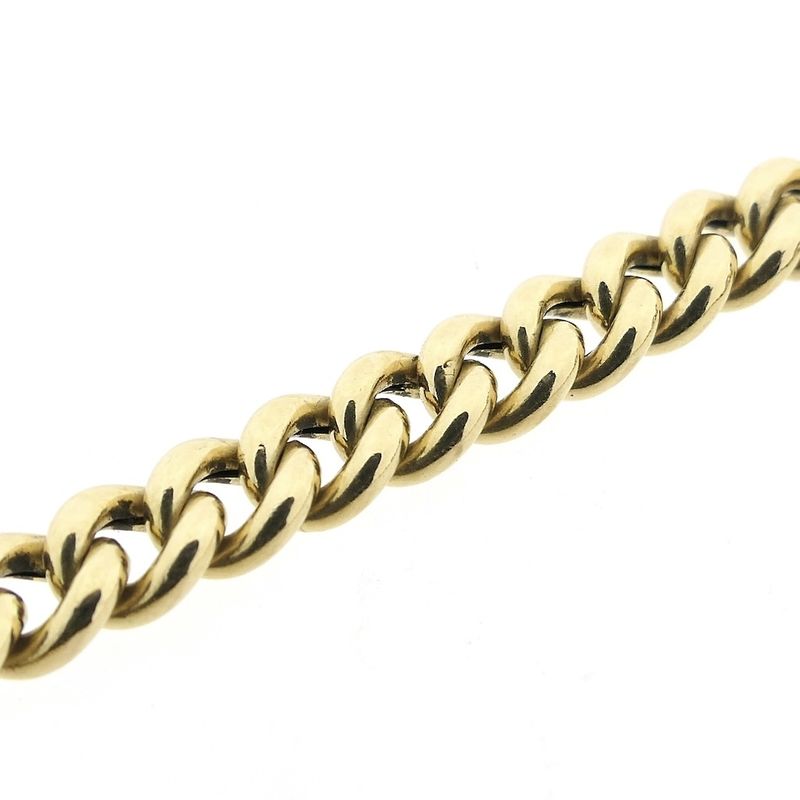 Image 2 of Two-tone gold gourmet link bracelet; 20 cm | Robust