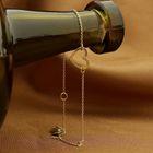 Image 2 of Gold thin anchor link bracelet with heart | 16.5 cm - 18.5 cm