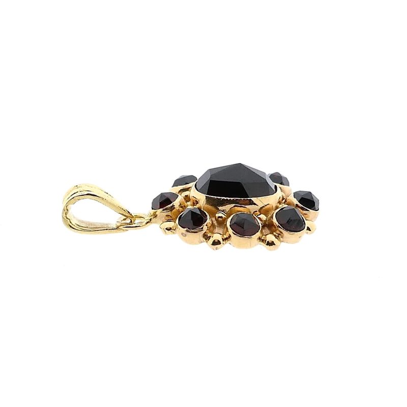 Image 10 of Vintage Gold Pendant with Garnet; 14 Karat