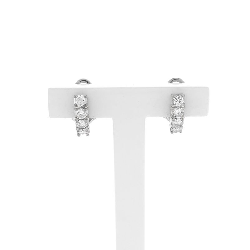 Image 1 of White gold stud earrings with diamonds 1.12 ct.