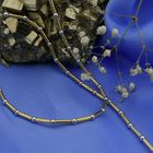 Image 2 of Two-tone gold bar link chain